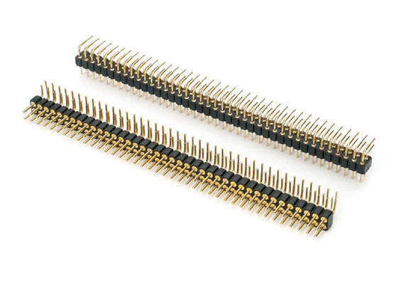 2.0mm Άντρας στρογγυλή κεφαλίδα Pin διπλής σειράς PCB σύνδεσμος μηχανική κεφαλίδα Pin