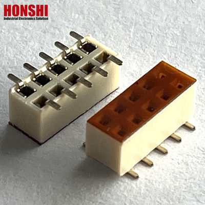 Δίδυμη γραμμή λευκής πλάκας 2.54mm H7.1 10p SMT Type PA6T PCB Board